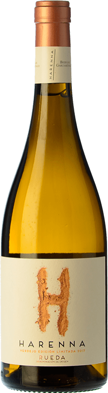 14,95 € Spedizione Gratuita | Vino Bianco Garciarevalo Harenna Crianza — Invecchiato in Botte D.O. Rueda Castilla y León Spagna Verdejo 75 cl