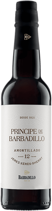 18,95 € Free Shipping | Fortified wine Barbadillo Amontillado Príncipe D.O. Jerez-Xérès-Sherry Andalusia Spain Palomino Fino Half Bottle 37 cl