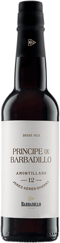 19,95 € Free Shipping | Fortified Wine Barbadillo Príncipe Amontillado D.O. Jerez-Xérès-Sherry Andalusia Spain Palomino Fino Half Bottle 37 cl