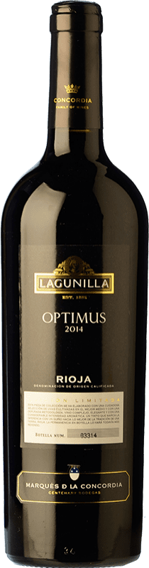 49,95 € Kostenloser Versand | Rotwein Lagunilla Optimus Alterung D.O.Ca. Rioja La Rioja Spanien Tempranillo, Merlot, Syrah, Cabernet Sauvignon Flasche 75 cl
