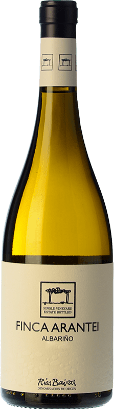 18,95 € Envio grátis | Vinho branco La Val Finca Arantei Crianza D.O. Rías Baixas Galiza Espanha Albariño Garrafa 75 cl
