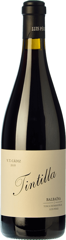 22,95 € Spedizione Gratuita | Vino Rosso Luis Pérez Balbaina Crianza — Invecchiato in Botte I.G.P. Vino de la Tierra de Cádiz Andalusia Spagna Tintilla Bottiglia 75 cl