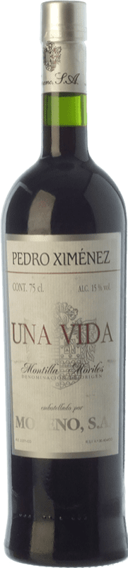 32,95 € 免费送货 | 甜酒 Moreno Una Vida D.O. Montilla-Moriles 安达卢西亚 西班牙 Pedro Ximénez 瓶子 75 cl