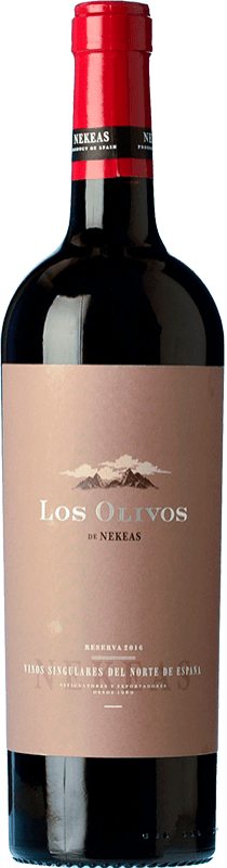 15,95 € Бесплатная доставка | Красное вино Nekeas Los Olivos Резерв D.O. Navarra Наварра Испания Merlot, Cabernet Sauvignon бутылка 75 cl