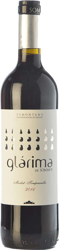 7,95 € Free Shipping | Red wine Sommos Glárima Tinto Joven D.O. Somontano Catalonia Spain Tempranillo, Merlot, Syrah, Cabernet Sauvignon Bottle 75 cl