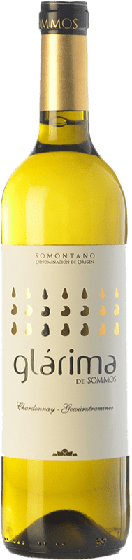 6,95 € Envio grátis | Vinho Branco Sommos Glárima Gewürztraminer Chardonnay D.O. Somontano Aragão Espanha Chardonnay, Gewürztraminer 75 cl