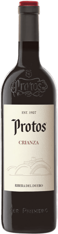 59,95 € 免费送货 | 红葡萄酒 Protos Crianza — 陈酿 D.O. Ribera del Duero 卡斯蒂利亚莱昂 西班牙 Tempranillo — 丹魄 大瓶 — Magnum 1,5 L