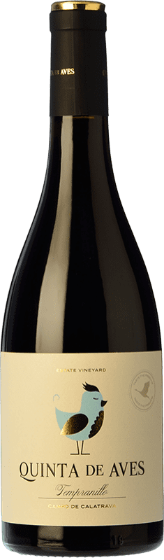 9,95 € 免费送货 | 红酒 Quinta de Aves 橡木 I.G.P. Vino de la Tierra de Castilla 卡斯蒂利亚 - 拉曼恰 西班牙 Tempranillo 瓶子 75 cl