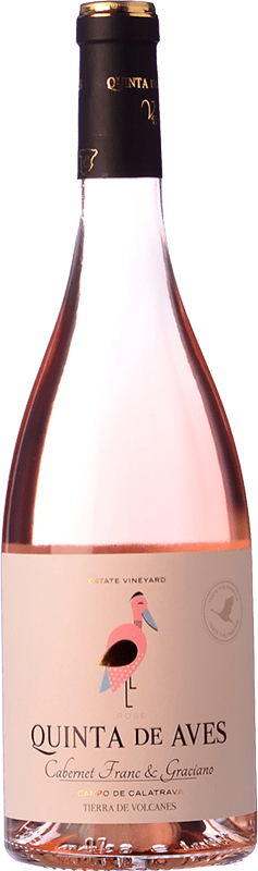 9,95 € 免费送货 | 桃红葡萄酒 Quinta de Aves I.G.P. Vino de la Tierra de Castilla 卡斯蒂利亚 - 拉曼恰 西班牙 Graciano — 格拉西亚诺, Cabernet Franc — 品丽珠 瓶装 75 cl