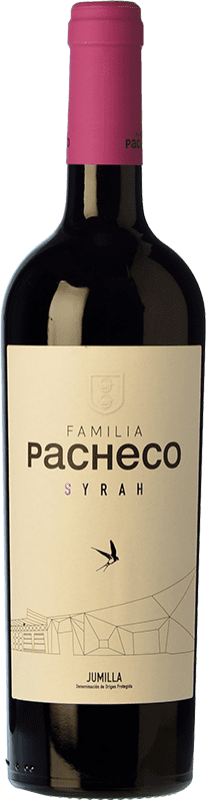 7,95 € Spedizione Gratuita | Vino Rosso Viña Elena Familia Pacheco Rovere D.O. Jumilla Castilla-La Mancha Spagna Syrah Bottiglia 75 cl
