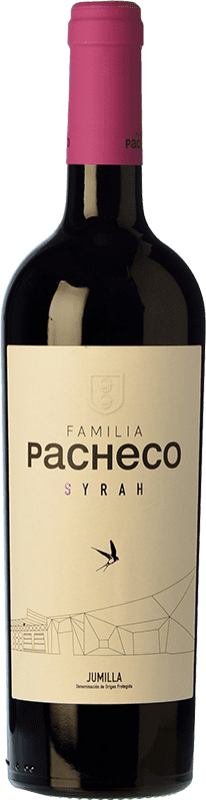 9,95 € Envío gratis | Vino tinto Viña Elena Familia Pacheco Roble D.O. Jumilla Castilla la Mancha España Syrah Botella 75 cl