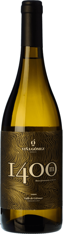 18,95 € Spedizione Gratuita | Vino bianco Viña Gómez 1400M Blanco Barrica Crianza D.O. Valle del Güímar Isole Canarie Spagna Listán Bianco Bottiglia 75 cl