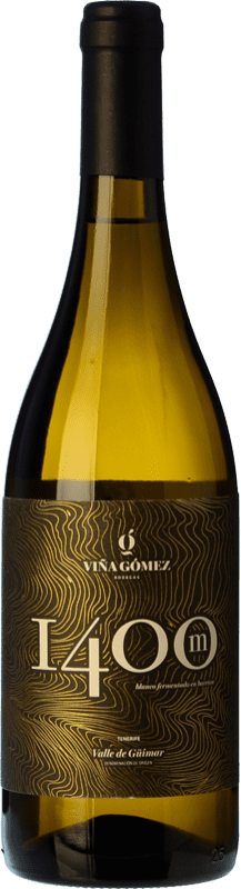 19,95 € Envío gratis | Vino Blanco Viña Gómez 1400M Barrica D.O. Valle del Güímar Islas Canarias España Listán Botella 75 cl