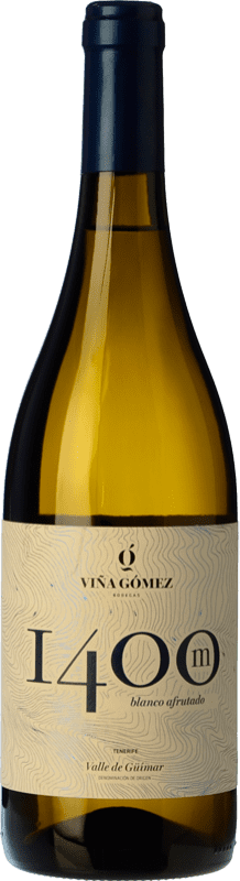16,95 € Envío gratis | Vino Blanco Viña Gómez 1400M Crianza D.O. Valle del Güímar Islas Canarias España Listán, Moscatel Botella 75 cl