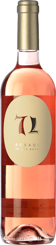 7,95 € Envio grátis | Vinho Rosé La Legua 7L Una Noche D.O. Cigales Castela e Leão Espanha Tempranillo, Garnacha — Grenache, Cabernet Sauvignon 75 cl