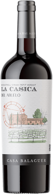 7,95 € 送料無料 | 赤ワイン Vinessens La Casica del Abuelo オーク D.O. Alicante バレンシアのコミュニティ スペイン Syrah, Monastrell, Petit Verdot ボトル 75 cl