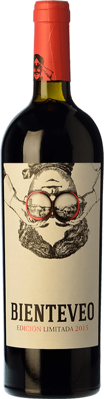 10,95 € Free Shipping | Red wine Cerro San Cristóbal Bienteveo Aged D.O. Condado de Huelva Andalusia Spain Merlot, Syrah, Tintilla de Rota Bottle 75 cl
