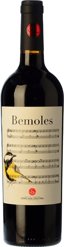 8,95 € Free Shipping | Red wine Cerro San Cristóbal Bemoles Oak D.O. Condado de Huelva Andalusia Spain Grenache Tintorera, Muscat Bottle 75 cl