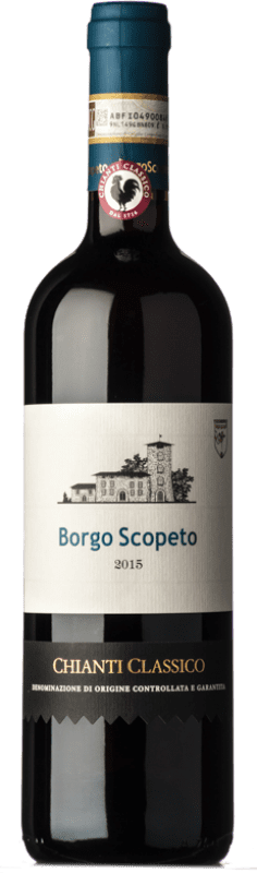 17,95 € 免费送货 | 红葡萄酒 Borgo Scopeto 经典 D.O.C.G. Chianti 托斯卡纳 意大利 Merlot — 梅洛, Sangiovese — 桑娇维塞, Colorino — 科洛里诺 75 cl