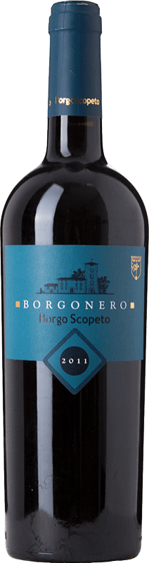 25,95 € Spedizione Gratuita | Vino rosso Borgo Scopeto Rosso Borgonero I.G.T. Toscana Toscana Italia Syrah, Cabernet Sauvignon, Sangiovese Bottiglia 75 cl