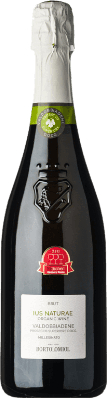 16,95 € Spedizione Gratuita | Spumante bianco Bortolomiol Ius Naturae Brut D.O.C.G. Prosecco di Conegliano-Valdobbiadene Veneto Italia Glera Bottiglia 75 cl
