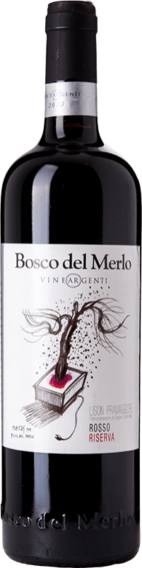 29,95 € Free Shipping | Red wine Bosco del Merlo Vineargenti Rosso Reserve D.O.C. Lison Pramaggiore Friuli-Venezia Giulia Italy Merlot, Riflesso dal Peduncolo Rosso Bottle 75 cl