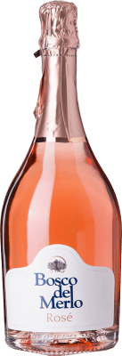 10,95 € Kostenloser Versand | Rosé Sekt Bosco del Merlo Rosé Brut I.G.T. Friuli-Venezia Giulia Friaul-Julisch Venetien Italien Bacca Rot Flasche 75 cl