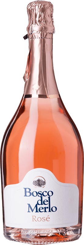 10,95 € 免费送货 | 桃红起泡酒 Bosco del Merlo Brut — 起泡酒 干型 Rosé — 桃红葡萄酒 I.G.T. Friuli - Venezia Giulia 弗留利 - 威尼斯朱利亚 意大利 Bacca — 巴卡 75 cl