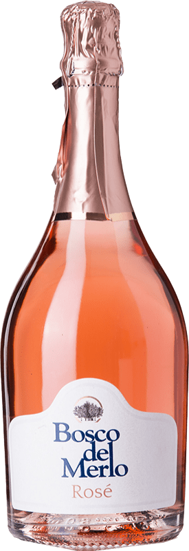 10,95 € Envio grátis | Espumante rosé Bosco del Merlo Rosé Brut I.G.T. Friuli-Venezia Giulia Friuli-Venezia Giulia Itália Bacca Vermelha Garrafa 75 cl