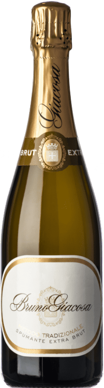 23,95 € Free Shipping | White sparkling Bruno Giacosa Extra Brut D.O.C. Piedmont Piemonte Italy Pinot Black Bottle 75 cl