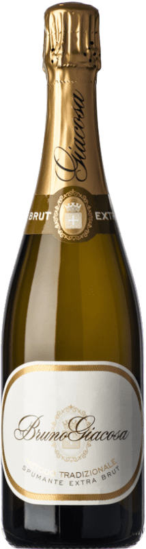 26,95 € Бесплатная доставка | Белое игристое Bruno Giacosa Экстра-Брут D.O.C. Piedmont Пьемонте Италия Pinot Black бутылка 75 cl