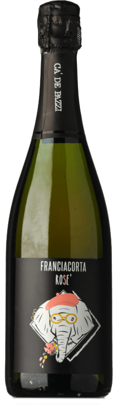 29,95 € 送料無料 | ロゼスパークリングワイン Cà de Pazzi Rosé Brut D.O.C.G. Franciacorta ロンバルディア イタリア Pinot Black ボトル 75 cl