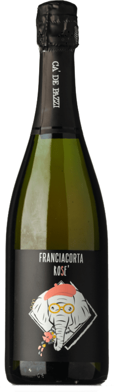 29,95 € 免费送货 | 玫瑰气泡酒 Cà de Pazzi Rosé 香槟 D.O.C.G. Franciacorta 伦巴第 意大利 Pinot Black 瓶子 75 cl