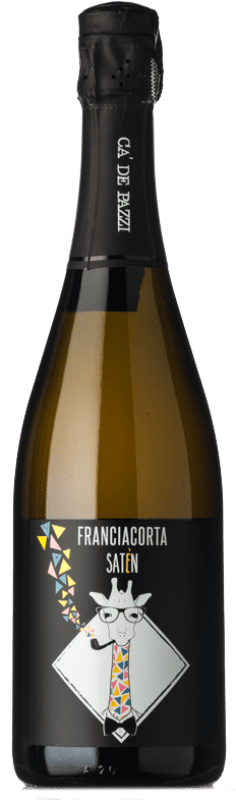 22,95 € Бесплатная доставка | Белое игристое Cà de Pazzi Satèn брют D.O.C.G. Franciacorta Ломбардии Италия Chardonnay бутылка 75 cl