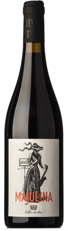 21,95 € Бесплатная доставка | Красное вино Calafata Majulina D.O.C. Colline Lucchesi Тоскана Италия Sangiovese — Санджовезе, Colorino — Колорино, Canaiolo — Канаиоло, Aleático — Алеатико, Ciliegiolo — Чилиеджоло, Bacca — Бакка Eco — Эко Био Органический Бутылка 75 cl