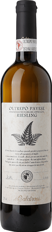 28,95 € Spedizione Gratuita | Vino Bianco Calatroni Viticoltori di Montecalvo D.O.C. Oltrepò Pavese lombardia Italia Riesling 75 cl