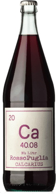 22,95 € 免费送货 | 红酒 Calcarius Rosso Nù Litr I.G.T. Puglia 普利亚大区 意大利 Negroamaro 瓶子 1 L