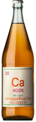 19,95 € Spedizione Gratuita | Vino bianco Calcarius Nù Litr Orange I.G.T. Puglia Puglia Italia Falanghina Bottiglia 1 L