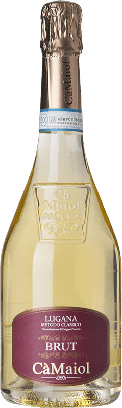 19,95 € 免费送货 | 白起泡酒 Cà Maiol Metodo Classico 香槟 D.O.C. Lugana 伦巴第 意大利 Trebbiano di Lugana 瓶子 75 cl