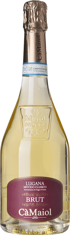 21,95 € Spedizione Gratuita | Spumante Bianco Cà Maiol Brut Classico D.O.C. Lugana lombardia Italia Trebbiano 75 cl