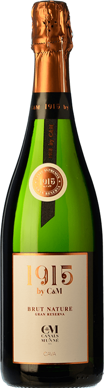 24,95 € Free Shipping | White sparkling Canals & Munné Brut Nature Grand Reserve D.O. Cava Spain Pinot Black, Xarel·lo Bottle 75 cl