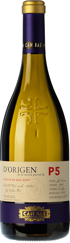 16,95 € Free Shipping | White Wine Can Bas d'Origen P5 Muscat Crianza — Aged D.O. Penedès Catalonia Spain Moscatel — Muscat Bottle 75 cl