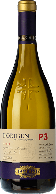 24,95 € Free Shipping | White wine Can Bas d’Origen P3 Aged D.O. Penedès Catalonia Spain Xarel·lo Bottle 75 cl