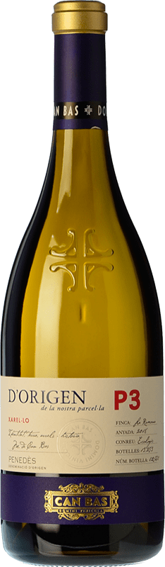 18,95 € Free Shipping | White Wine Can Bas d'Origen P3 Crianza — Aged D.O. Penedès Catalonia Spain Xarel·lo Bottle 75 cl