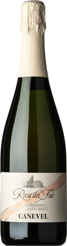 14,95 € 免费送货 | 玫瑰气泡酒 Canevel Rosa del Faè Rosé 香槟 I.G.T. Veneto 威尼托 意大利 Marzemino 瓶子 75 cl
