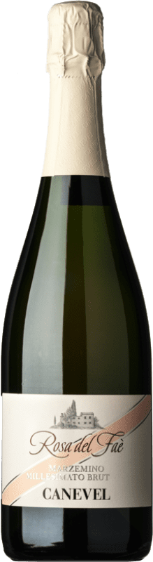 14,95 € Бесплатная доставка | Розовое игристое вино Canevel Rosa del Faè Brut — брют Rosé — Розе I.G.T. Veneto Венето Италия Marzemino — Марземино Бутылка 75 cl