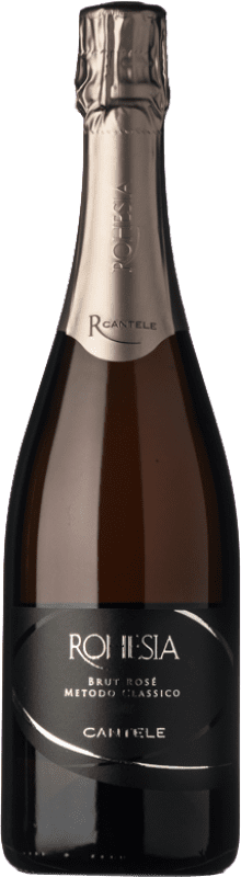 25,95 € 免费送货 | 桃红起泡酒 Cantele Rhoesia Brut — 起泡酒 干型 经典, Rosé — 桃红葡萄酒 I.G.T. Puglia 普利亚大区 意大利 Negroamaro — 黑阿玛罗 75 cl