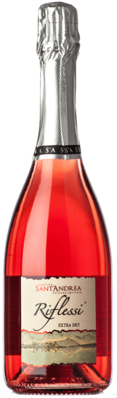 9,95 € Free Shipping | Rosé sparkling Sant'Andrea Riflessi Rosato Extradry Extra Dry I.G.T. Lazio Lazio Italy Aleático Bottle 75 cl