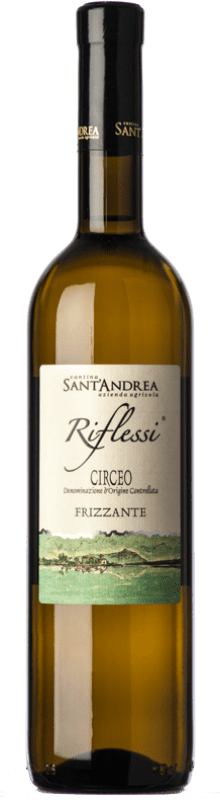 9,95 € Spedizione Gratuita | Spumante Bianco Sant'Andrea Riflessi Frizzante D.O.C. Circeo Lazio Italia Malvasia, Trebbiano Bottiglia 75 cl
