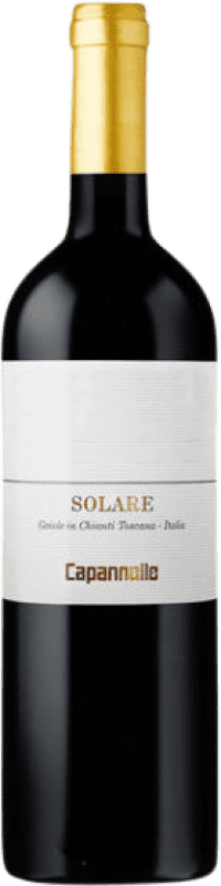 54,95 € Free Shipping | Red wine Capannelle Rosso Solare I.G.T. Toscana Tuscany Italy Sangiovese, Malvasia Black Bottle 75 cl